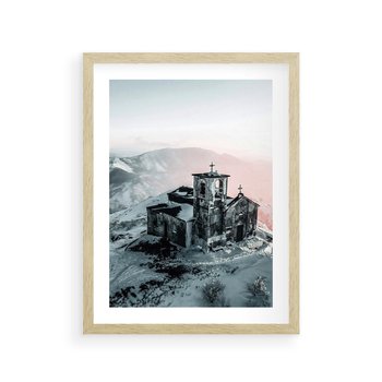 Plakat w ramie 40x50 - Stary Kościół w Górach - stary kościół, ruiny - rama drewno