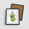 Plakat w ramie 40x50 - Kuchenne limonki na stole - limonki, kuchnia - rama czarna