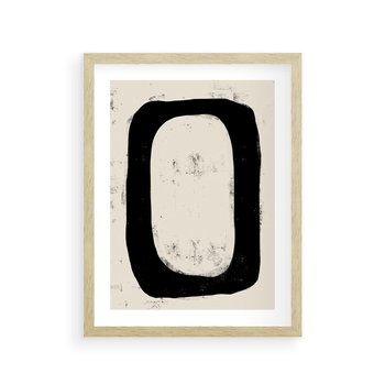 Plakat w ramie 50x70 - Wnętrza Kształtów - abstrakcja, minimalizm - rama drewno