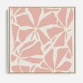 Obraz w ramie 80x80 - Akwarelowe Promienie - abstrakcyjne boho kwiaty, kompozycja - rama drewno