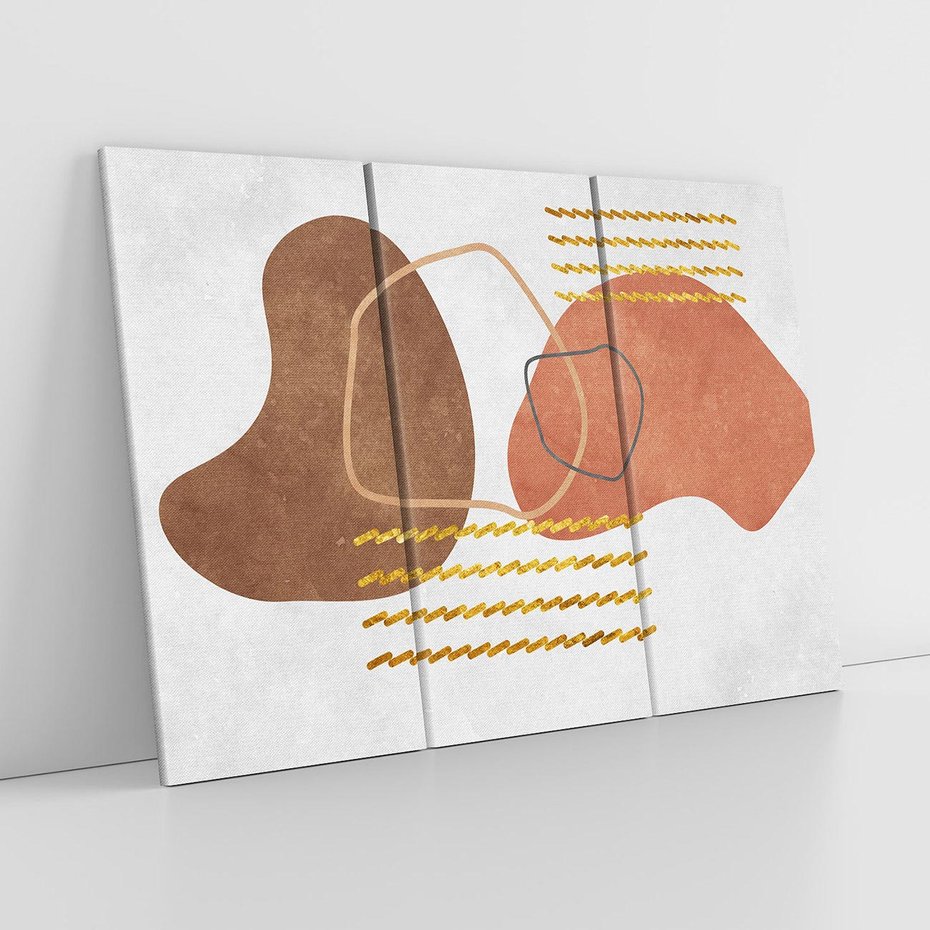 Obraz na płótnie 120x80 - Odbicie światła serca - abstrakcyjne rozlane plamy, boho styl