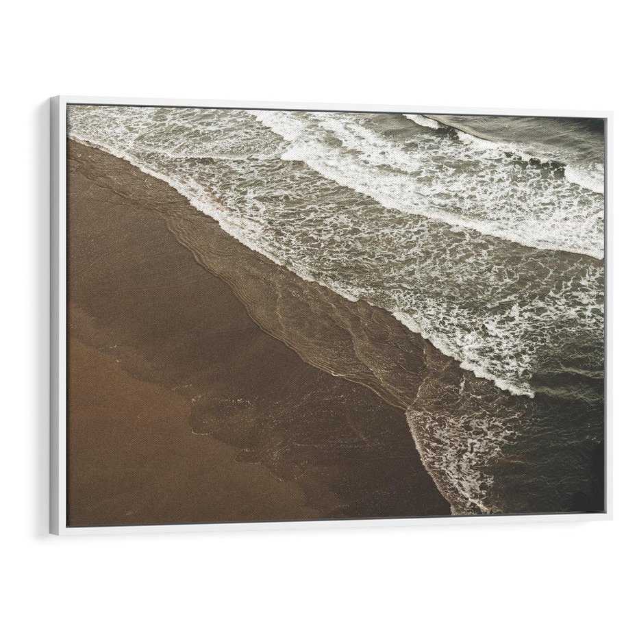 Obraz w ramie 70x50 - Spokój nad plażą - plaża, morze - rama biała