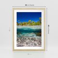Plakat w ramie 30x40 - Tropikalne Morze i Kolorowa Rafa - tropikalne, morze - rama drewno