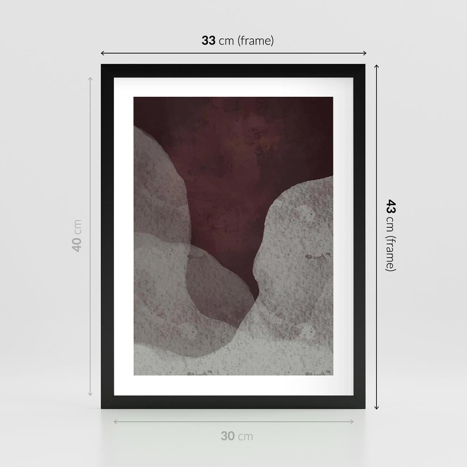 Plakat w ramie 30x40 - Zaklęte Zaburzenia - mroczny plakat, nowoczesne wnętrza - rama czarna