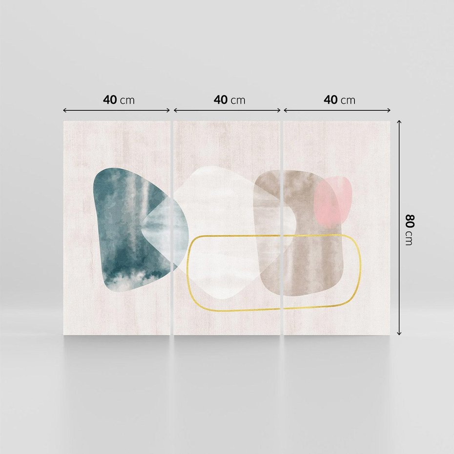 Obraz na płótnie 120x80 - Minimalistyczne Plamy Farby - pastelowe geometryczne plamy, akwarela