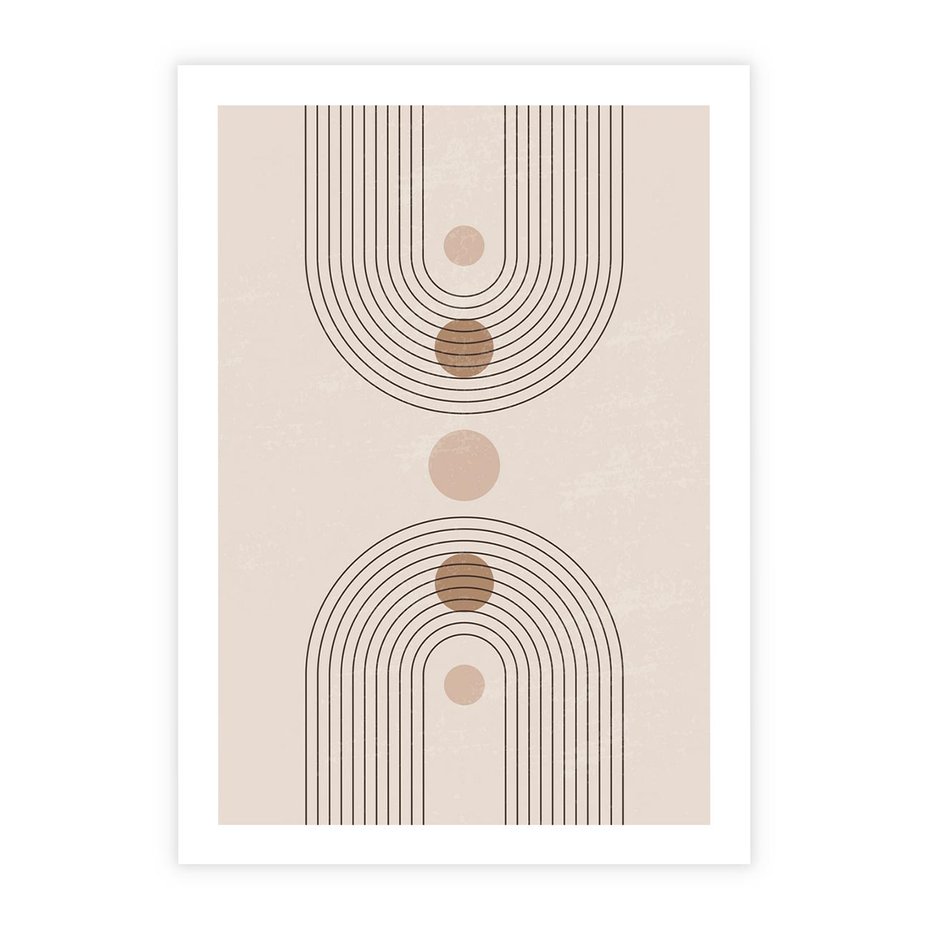 Plakat bez ramy 21x30 - Zgeometryzowane Wizje - boho plakat, minimalizm