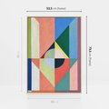 Obraz w ramie 50x70 - Księga Kolorowych Wizji - różne geometryczne formy, koła - rama drewno