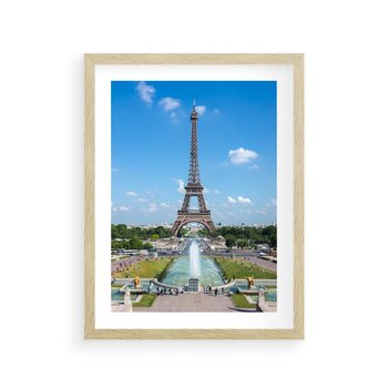 Plakat w ramie 30x40 - Wieża Eiffla - Eiffla, Paryż - rama drewno