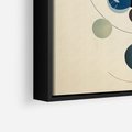 Obraz w ramie 70x100 - Bezgraniczny Taniec Światła - abstrakcyjna geometryczna kompozycja, koła linie - rama czarna