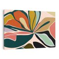 Obraz na płótnie 100x70 - Kolory Ziemi - olejny obraz, abstrakcja w kształcie kwiatu