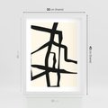 Plakat w ramie 30x40 - Impresje Wymiaru - linie, abstrakcja - rama biała