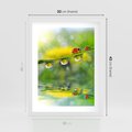 Plakat w ramie 30x40 - Deszczowa Biedronka - biedronka, deszcz - rama biała
