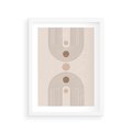 Plakat w ramie 30x40 - Zgeometryzowane Wizje - boho plakat, minimalizm - rama biała