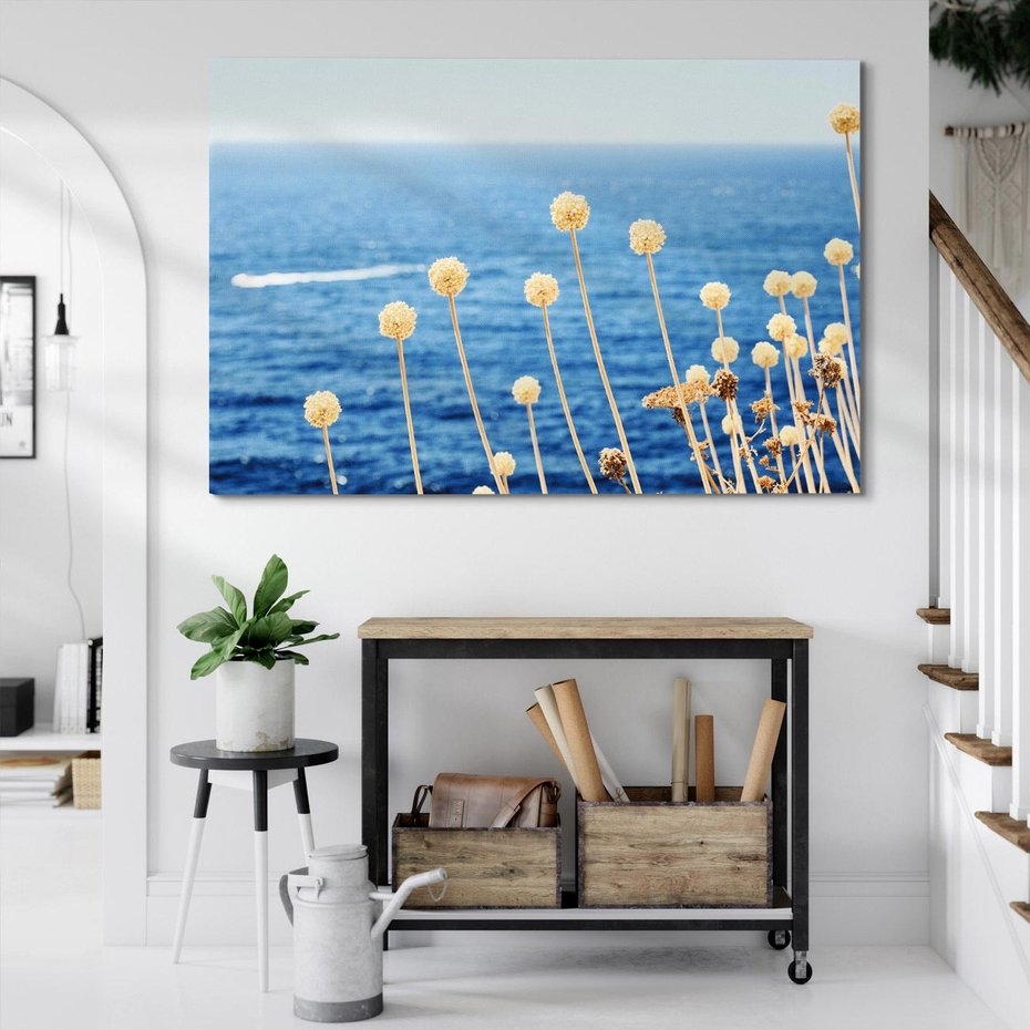 Obraz na płótnie 100x70 - Kontrasty Natury - fotografia, pierwszy plan sucha roślinność