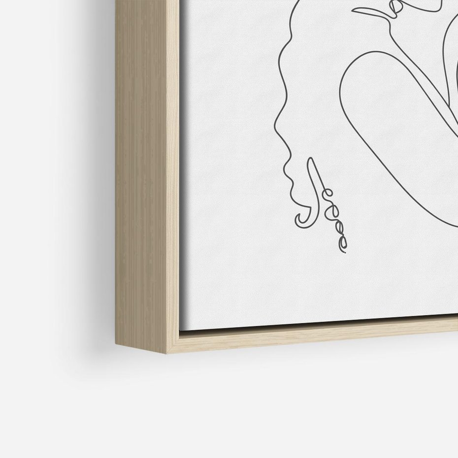 Obraz w ramie 50x50 - Wewnętrzne Emocje - para zakochanych, kobieta i mężczyzna - rama drewno