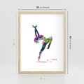 Plakat w ramie 30x40 - Taniec w akwareli - taniec, akwarela - rama drewno