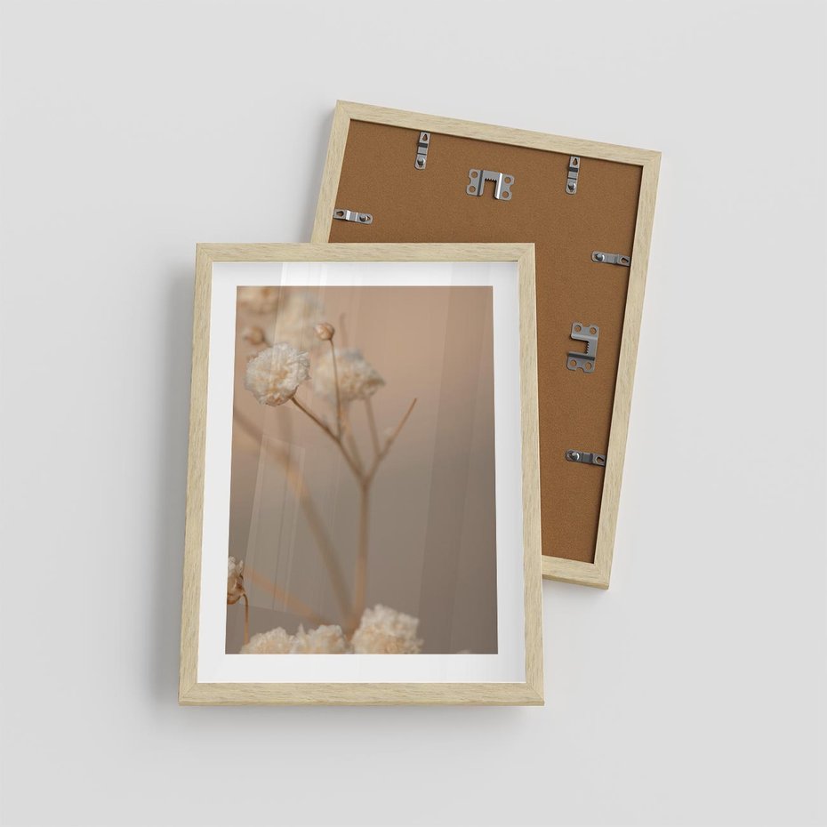 Plakat w ramie 30x40 - Subtelna gipsówka - gipsówka, suche - rama drewno