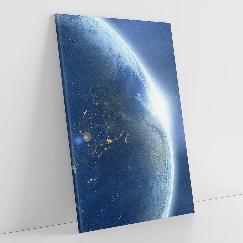 Obraz na płótnie 70x100 - Spotkanie księżyca i Ziemi - księżyc, ziemia