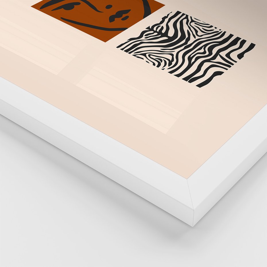 Zestaw obrazy w ramie 30x40 galeria - Plakaty, sztuka, art - rama biała