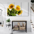 Obraz na płótnie 120x80 - Słoneczna Radość - fotografia, żółte słoneczniki