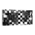 Obraz na płótnie 120x60 - Abstrakcyjna Szachownica: Gra Kolorów w 3D - 3D, abstrakcja