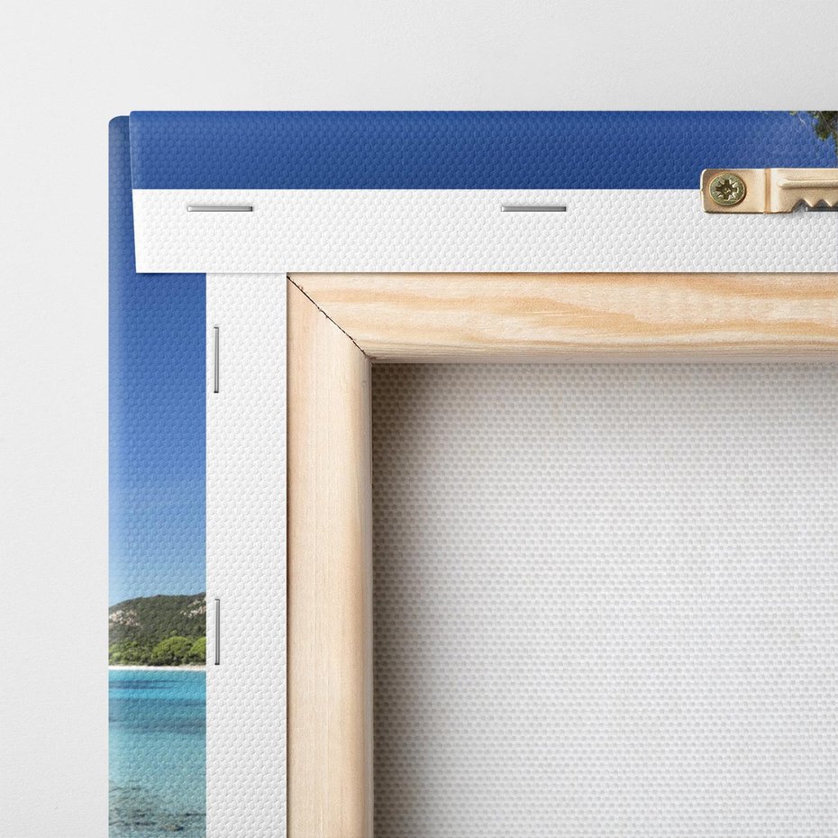 Obraz na płótnie 40x40 - Korsyka - morze i drzewa - Korsyka, morze