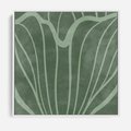 Obraz w ramie 80x80 - Zieleń Kształtująca Spokój - zielony plakat, roślinne inspiracje - rama biała