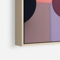 Obraz w ramie 80x80 - Przenikanie przestrzeni czasu - abstrakcja, geometria - rama drewno