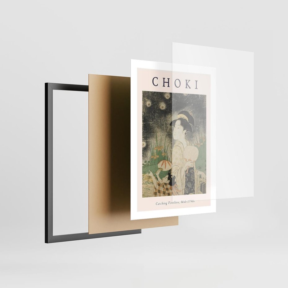 Plakat w ramie 50x70 - Sztuki Choki w Twoim Domu - reprodukcja, rycina - rama czarna