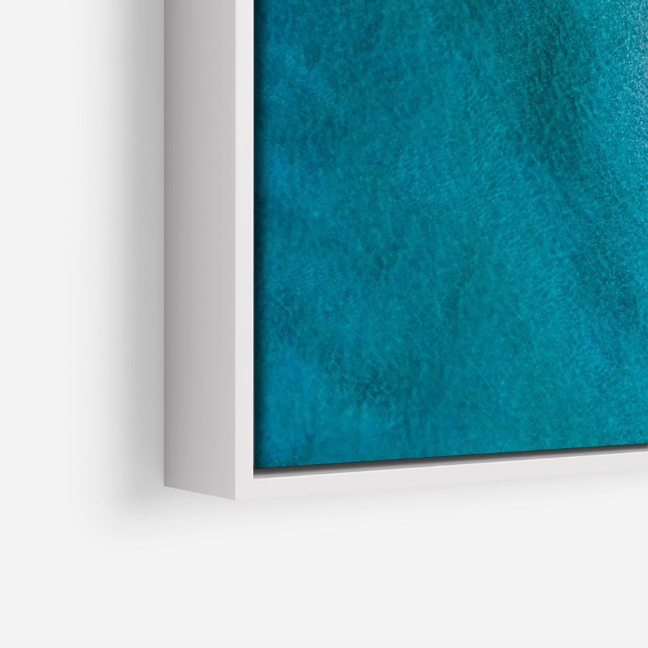 Obraz w ramie 70x100 - Spokój nad morzem - morze, plaża - rama biała