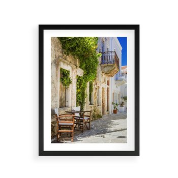 Plakat w ramie 30x40 - Zaklęta Przestrzeń - uliczka, perspektywa - rama czarna