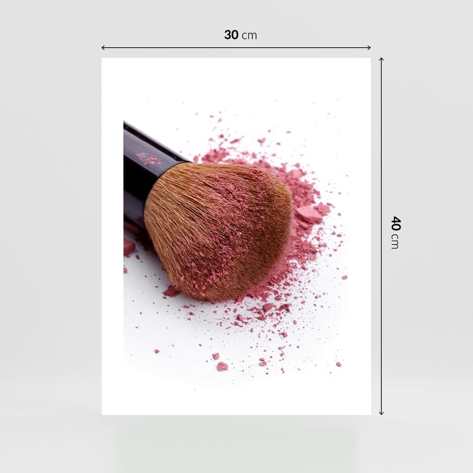 Plakat bez ramy 30x40 - Makijaż w kolorze pędzla - makijaż, pędzel
