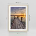 Plakat w ramie 50x70 - Zachód Słońca na Pomostcie - zachód, słońca - rama drewno