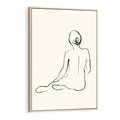 Obraz w ramie 80x120 - Akt w Minimalizmie - kobieta akt, minimalizm - rama drewno