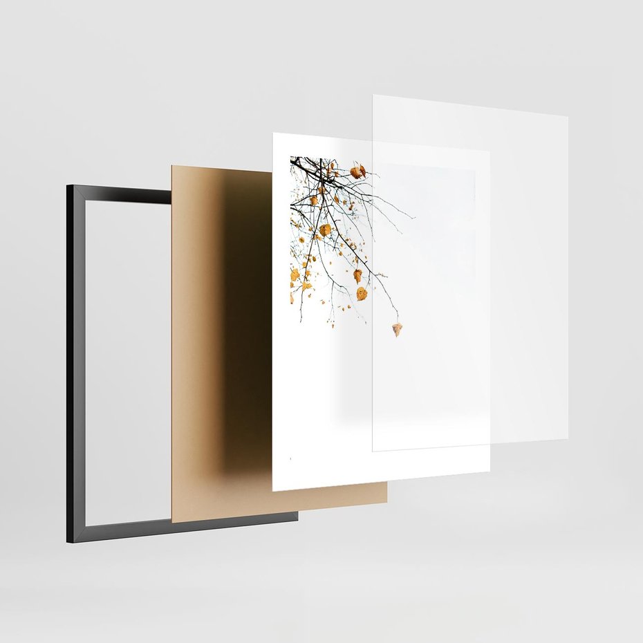 Plakat w ramie 40x50 - Złota Jesień - drzewo, żółte liście - rama czarna