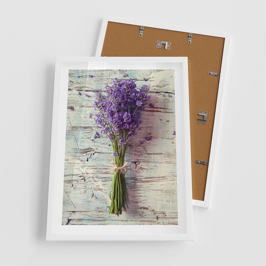 Plakat w ramie 50x70 - Kwiatowy bukiet pełen piękna - bukiet, kwiaty - rama biała