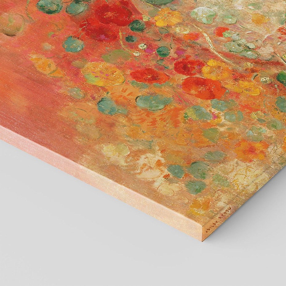 Obraz na płótnie 100x70 - "Nasturcje" (1905) Odilon Redon - Reprodukcja - reprodukcja, obraz na płótnie