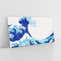 Obraz na płótnie 140x70 - Fala Japandi - wielka fala w Kaganawie, obraz Hokusai