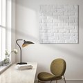 Obraz na płótnie 80x80 - Wymiarowa Struktura - ściana, cegła