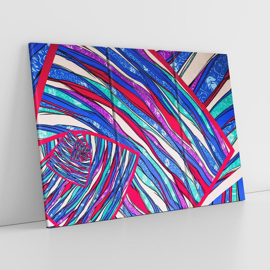 Obraz na płótnie 120x80 - Abstrakcyjna Gra Świateł i Cieni - abstrakcja