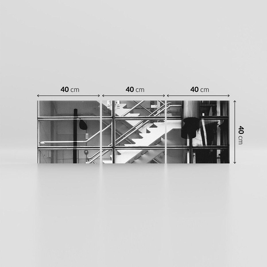 Obraz na płótnie 120x40 - Schody do architektonicznej przestrzeni - schody, architektura