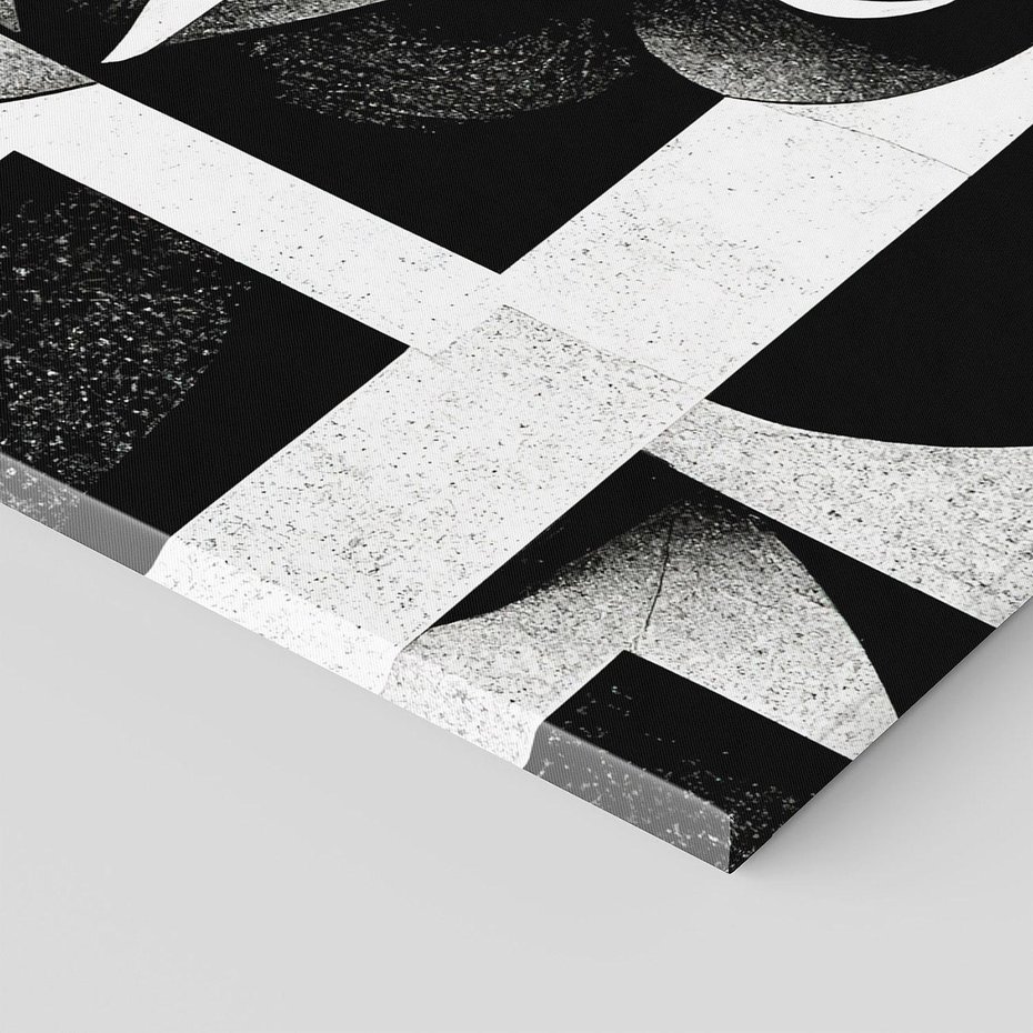 Obraz na płótnie 120x60 - Harmonia świateł i cieni - abstrakcja czarno biała, geometria