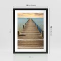 Plakat w ramie 30x40 - Pomost ku morzu - pomost, morze - rama czarna