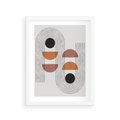 Plakat w ramie 30x40 - Nowoczesna Abstrakcja - geometria, grafika - rama biała
