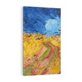 Obraz na płótnie 80x120 - "Wheatfield with Crows" (1890) Vincent van Gogh - Reprodukcja - reprodukcja, obraz na płótnie
