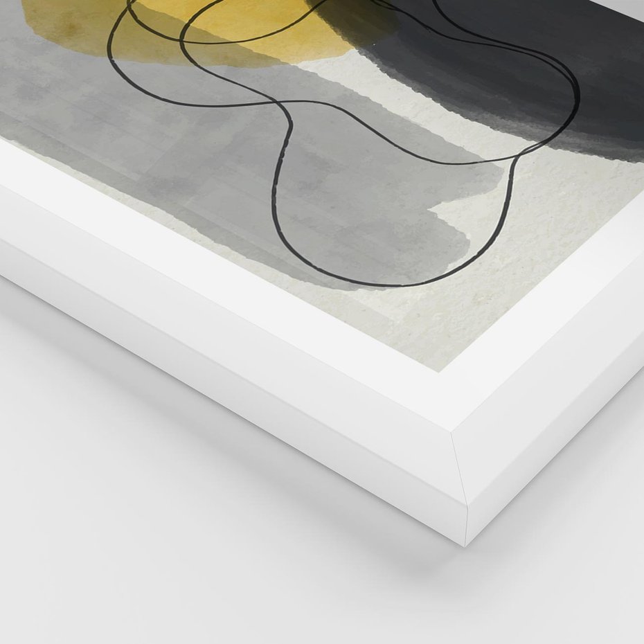 Plakat w ramie 50x70 - Kolorowe Akwarelowe Abstrakcje - abstrakcja, akwarelowe plamy - rama biała