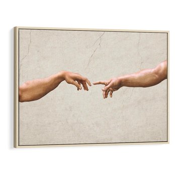 Obraz w ramie 70x50 - Antyczna Twórczość - inspiracja, Michał Anioł - rama drewno