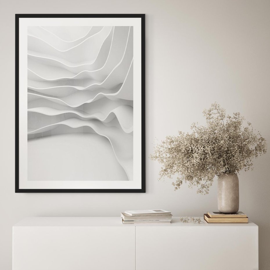 Plakat w ramie 50x70 - Żywa Natur - 3d, abstrakcja - rama czarna