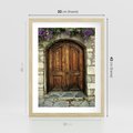 Plakat w ramie 30x40 - Tajemnicze stare drzwi - stare, drzwi - rama drewno
