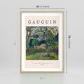 Plakat w ramie 50x70 - Gauguin: Reprodukcja i Typografia - Gauguin, reprodukcja - rama drewno